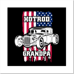 Hot Rod Grandpa American Vintage Tuning Mechanic Posters and Art